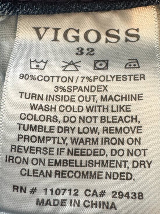 Vigoss Marley Skinny Raw Hem Denim Distress Jeans Size 32 - Picture 7 of 7